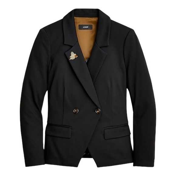 VINTAGE • Halloween Spooky Ghost Ceramic Pumpkin Lapel Pin Brooch - Picture 4 of 5